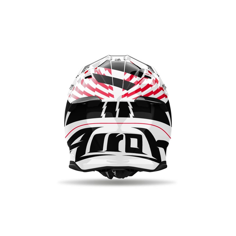 Motocross-Helm Airoh Twist 3 Thunder glänzend rot
