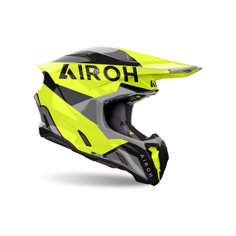 Motocross-Helm Airoh Twist 3 King glänzend gelb