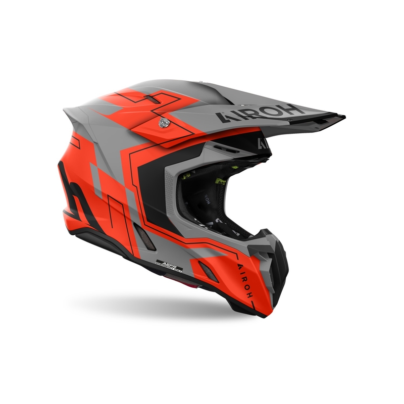 Motocross-Helm Airoh Twist 3 Dizzy matt fluo orange
