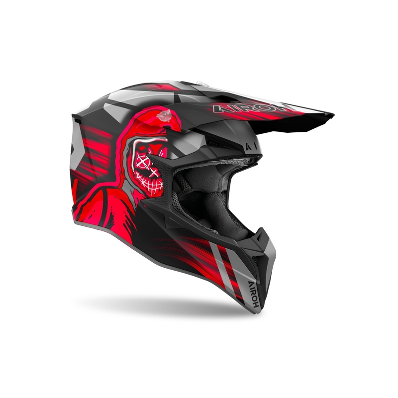 Airoh Wraaap Cyber Motocrosshelm mattrot