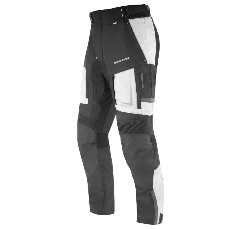 Motorradhose Street Racer Hilax schwarz-grau