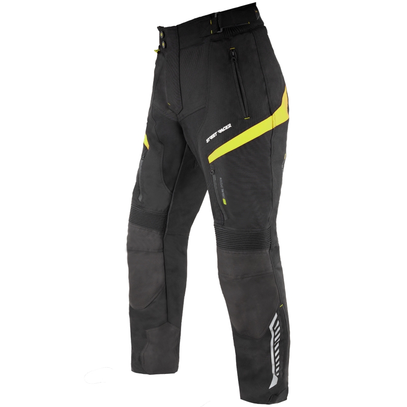 Motorradhose Street Racer Vix schwarz-fluo gelb