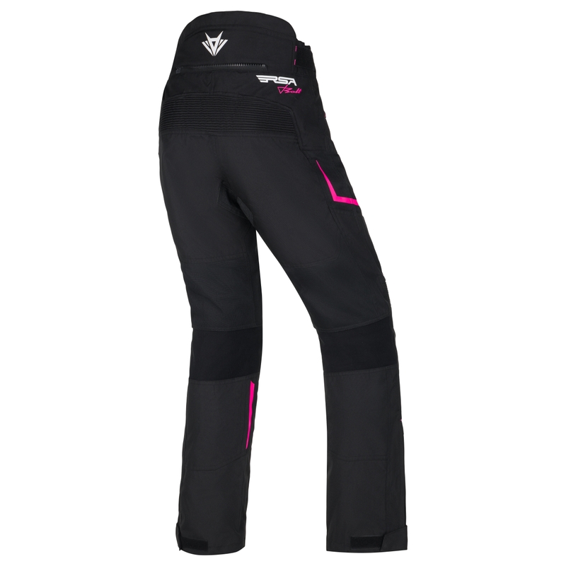 RSA Bolt Motorradhose für Frauen in Schwarz, Weiß und Rosa