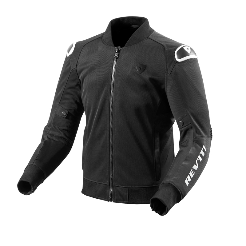 Revit Traction Schwarz-Weiß-Motorradjacke Ausverkauf