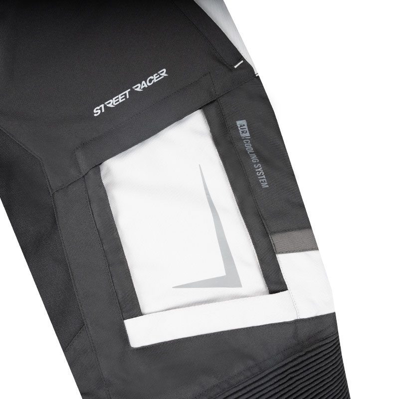 Motorradhose Street Racer Hilax schwarz-grau