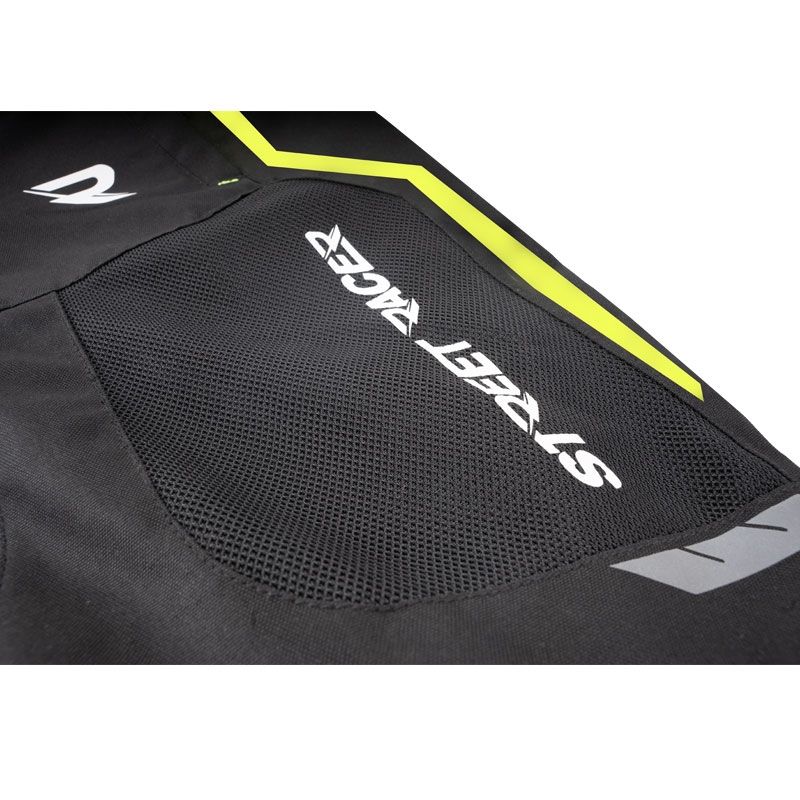 Street Racer Flex Air Motorradhose schwarz-fluo gelb