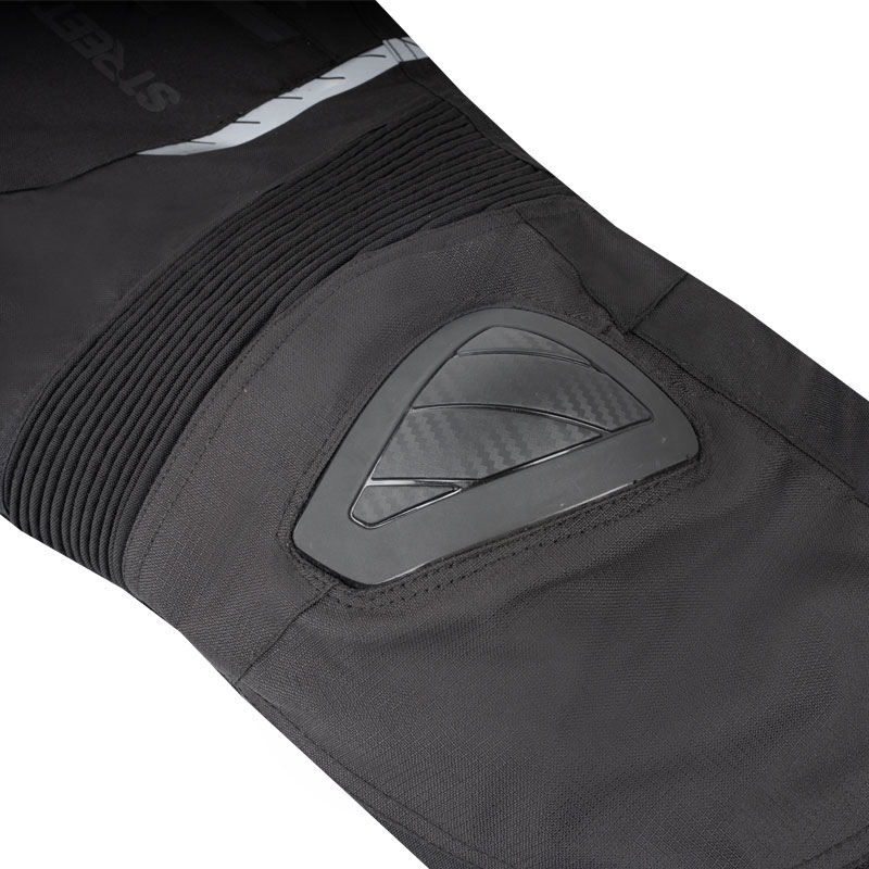 Motorradhose Street Racer Flex EVO schwarz-fluo gelb