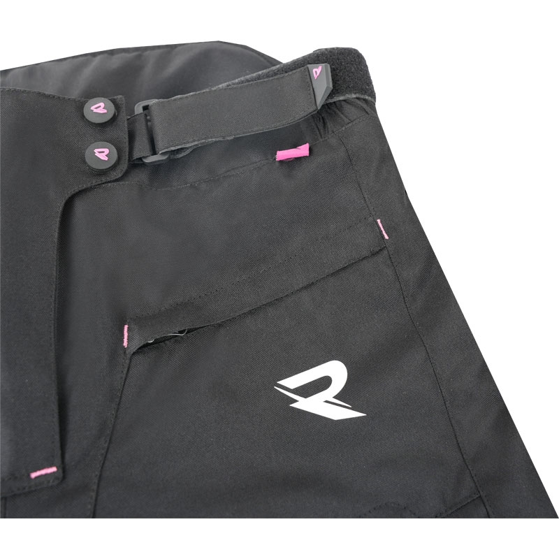 Damen Street Racer Betty II Motorradhose schwarz-rosa