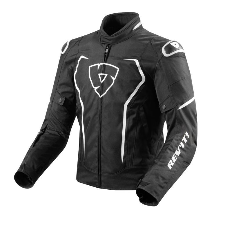 Revit Vertex Schwarz und Weiß Motorrad Jacke Ausverkauf