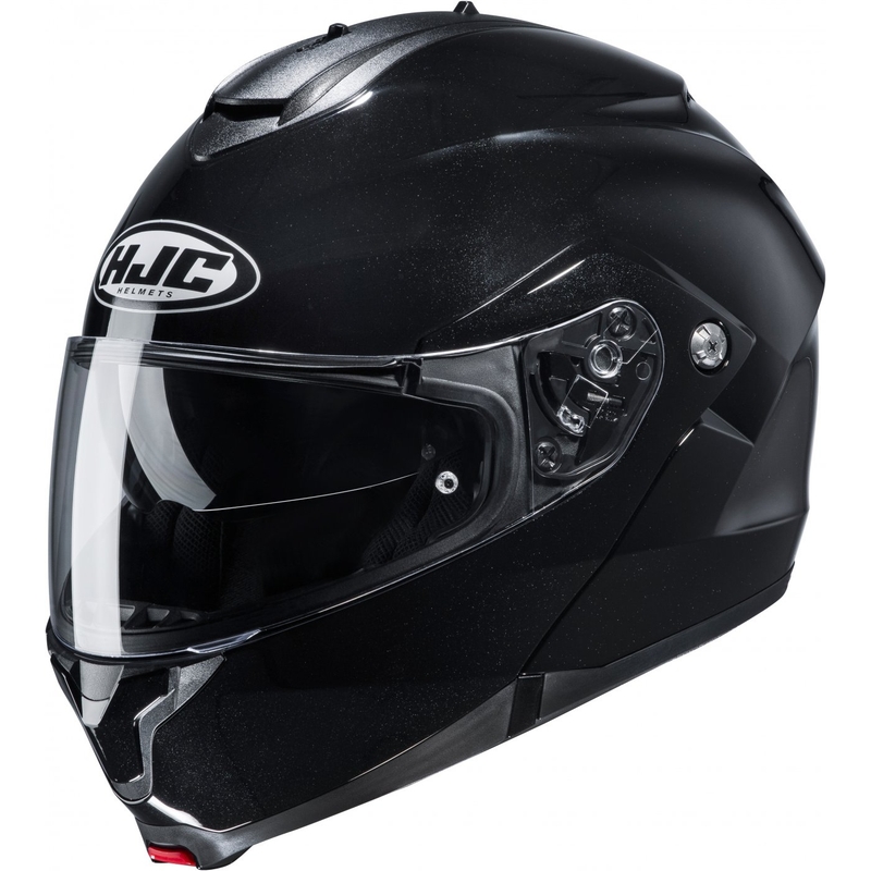 Klappbarer Motorradhelm HJC C91N Solides Metallic-Schwarz