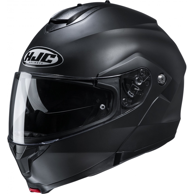 Klappbarer Motorradhelm HJC C91N, einfarbig halbschwarz