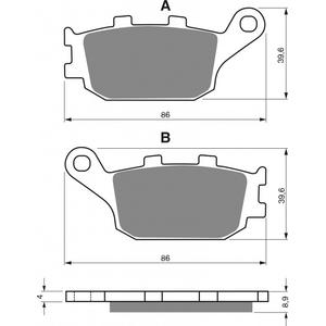 Bremsbeläge GOLDFREN 021 S33 STREET REAR