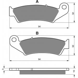 Bremsbeläge GOLDFREN 052 AD  STREET