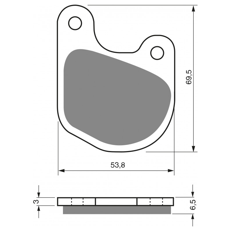 Bremsbeläge GOLDFREN AD (1 left + 1 right)
