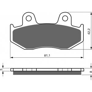 Bremsbeläge GOLDFREN 102 AD  STREET