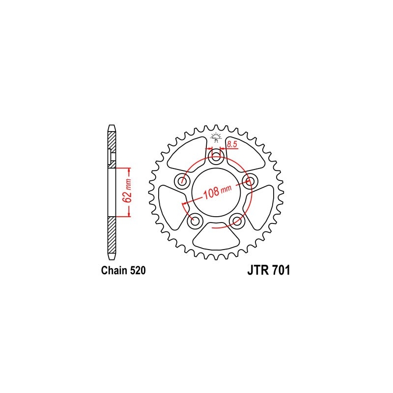 Ketten Rad JT 39T, 520
