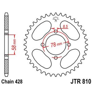 Ketten Rad JT JTR 810-42 42T, 428