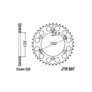 Ketten Rad JT JTR 897-47 47T, 520