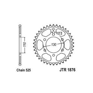 Ketten Rad JT JTR 1876-43 43T, 525