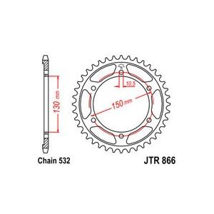 Ketten Rad JT JTR 866-39 39T, 532