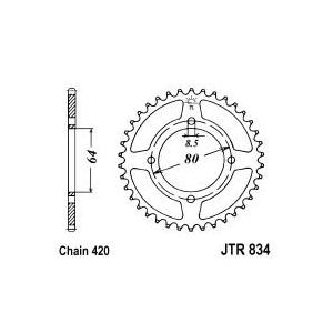 Ketten Rad JT JTR 834-25 25T, 420