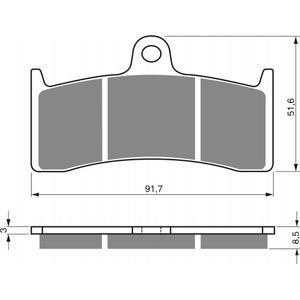 Bremsbeläge GOLDFREN 126 S33 STREET FRONT