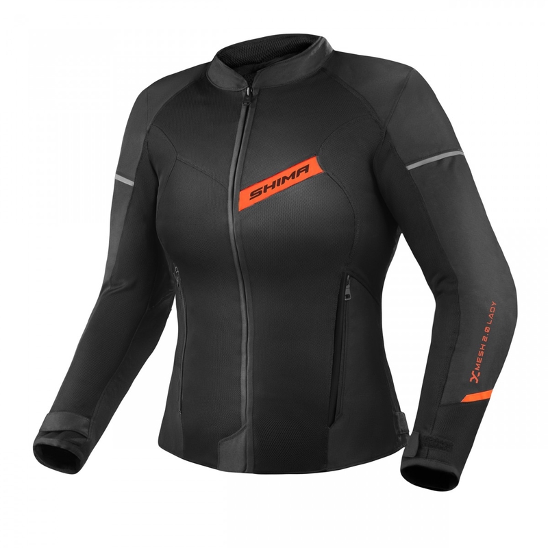 Damen Motorradjacke Shima X-MESH 2.0 schwarz-rot