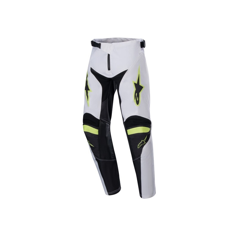 Crosshose Alpinestars Racer Lucent Weiß-Schwarz-Fluo Gelb Kinder