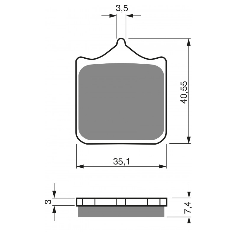 Bremsbeläge GOLDFREN S33 STREET FRONT (1 set = 4 pcs)