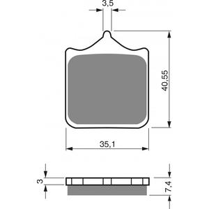 Bremsbeläge GOLDFREN 177 GP6 (1 set = 4 pcs)