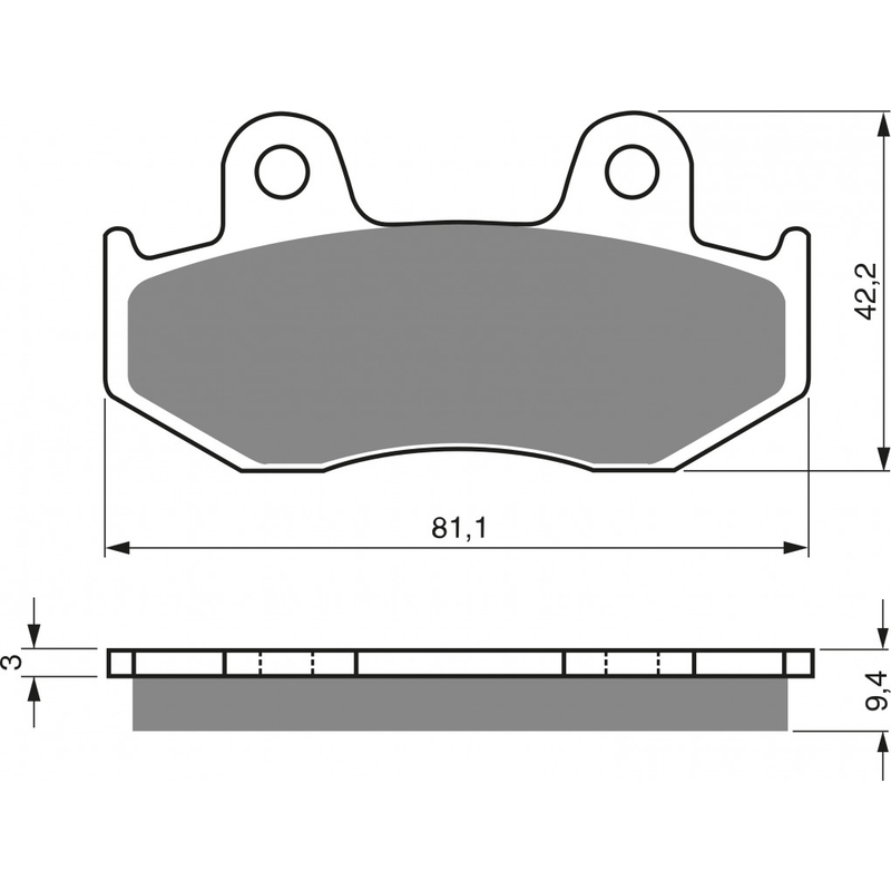 Bremsbeläge GOLDFREN K5 für ATV YAMAHA YFZ 450 2006-2016