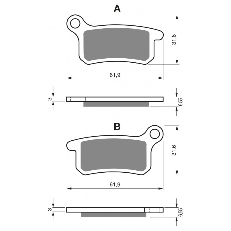 Bremsbeläge GOLDFREN S33 OFF-ROAD REAR
