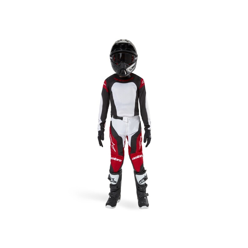 Alpinestars Racer Ocuri 2024 Kinder Motocross-Hose Rot, Weiß und Schwarz