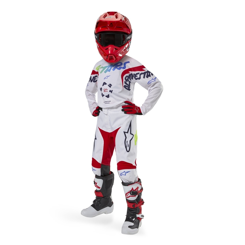 Alpinestars Racer Hana 2024 Kinder Motocross-Hose Weiß und Farbe