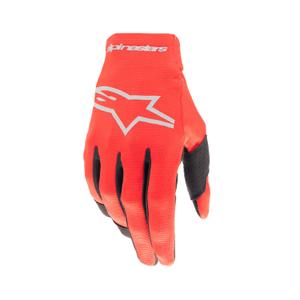 Alpinestars Radar 2024 Kinder Motocross Handschuhe rot und silber