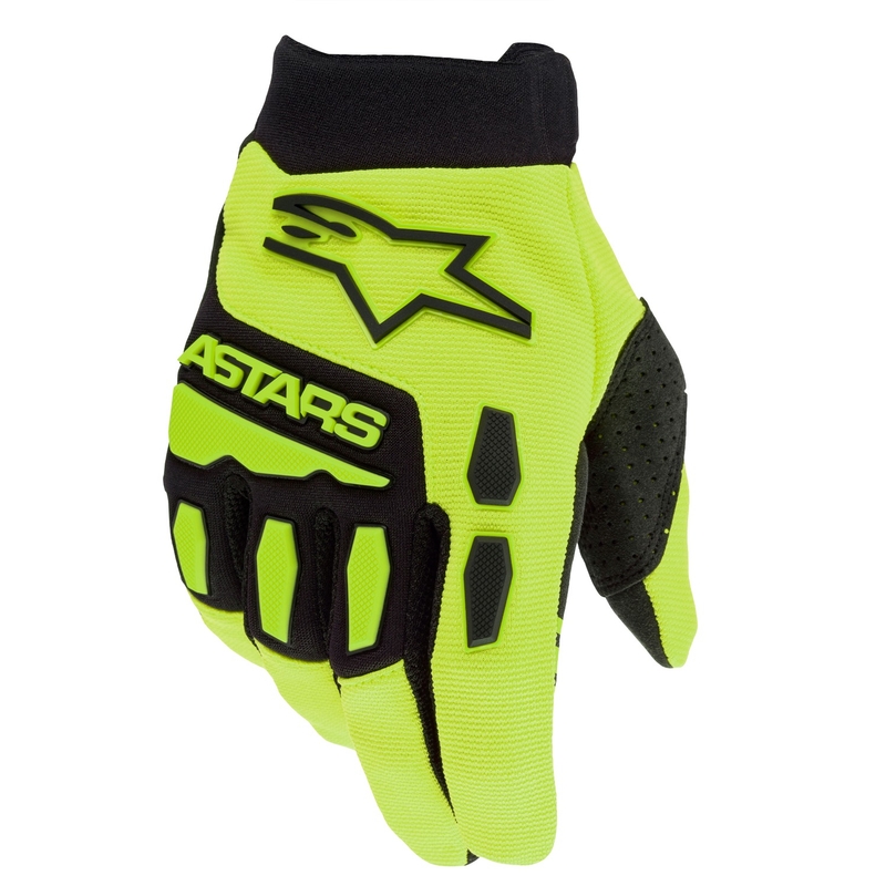 Kinder Motocross Handschuhe Alpinestars Full Bore Neongelb-Schwarz