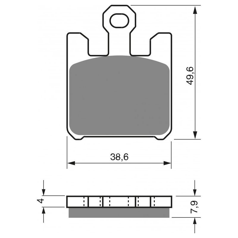 Bremsbeläge GOLDFREN S3 (1 set = 4 pcs)