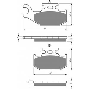 Bremsbeläge GOLDFREN 205 AD  STREET