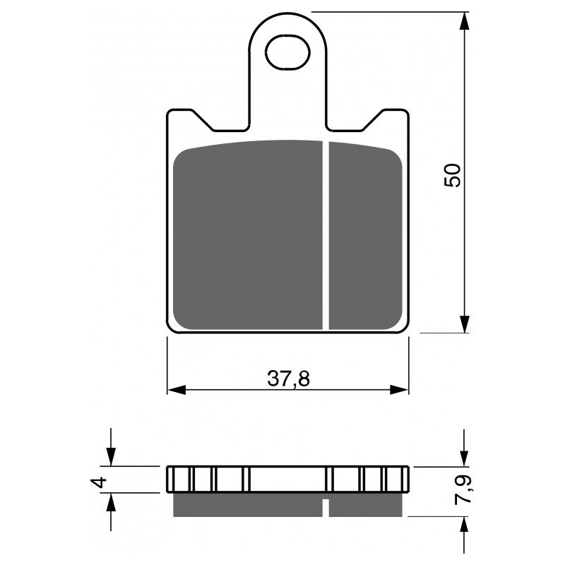 Bremsbeläge GOLDFREN AD (1 set = 4 pcs)