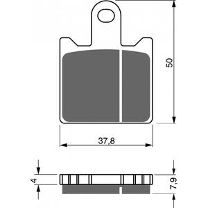 Bremsbeläge GOLDFREN 249 GP6 (1 set = 4 pcs)