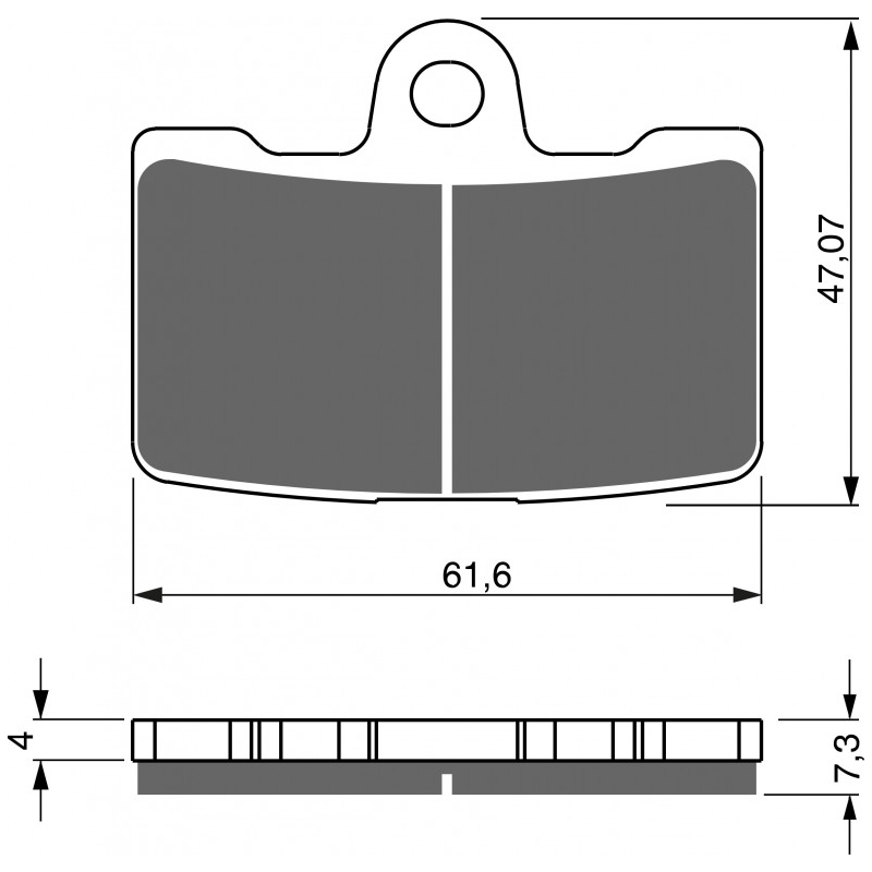 Bremsbeläge GOLDFREN S33 STREET FRONT (1 set = 4 pcs) für BUELL XB12Ss 1200 Lightning Long 2009-2010