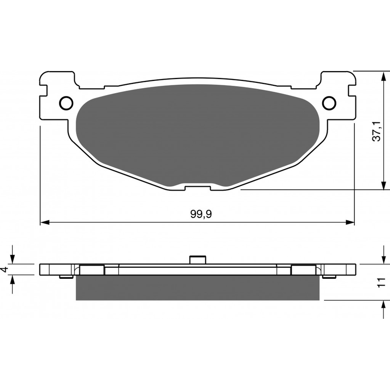 Bremsbeläge GOLDFREN S33 STREET REAR für YAMAHA XP 500 T-MAX 2004-2012