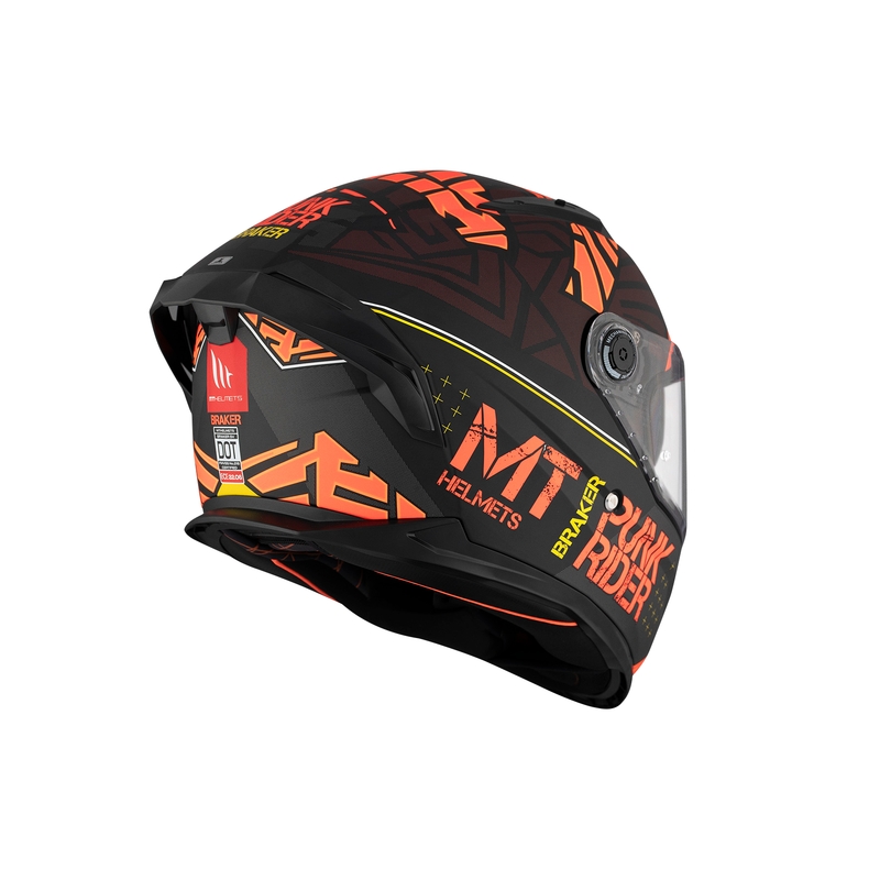 MT BRAKER SV PUNK RIDER B5 Integral Motorradhelm rot-schwarz