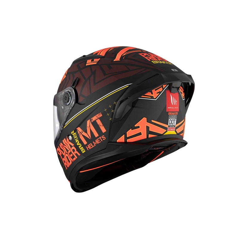 MT BRAKER SV PUNK RIDER B5 Integral Motorradhelm rot-schwarz
