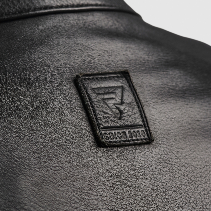 Leder-Motorradjacke Rebelhorn Hunter II schwarz