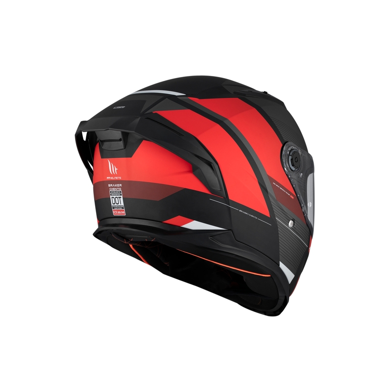 MT BRAKER CHENTO B5 grau-rot-weißer Integral-Motorradhelm