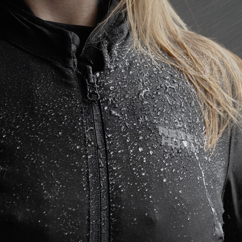 Damen-Motorradjacke Rebelhorn Hiker IV, schwarz-grau-fluoreszierend gelb