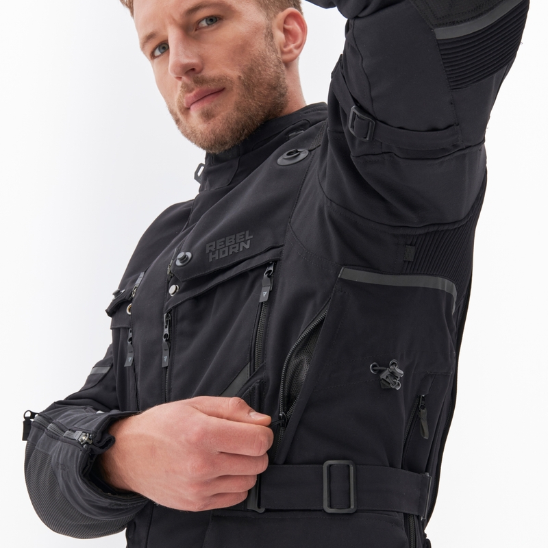 Rebelhorn Range Schwarze Motorradjacke