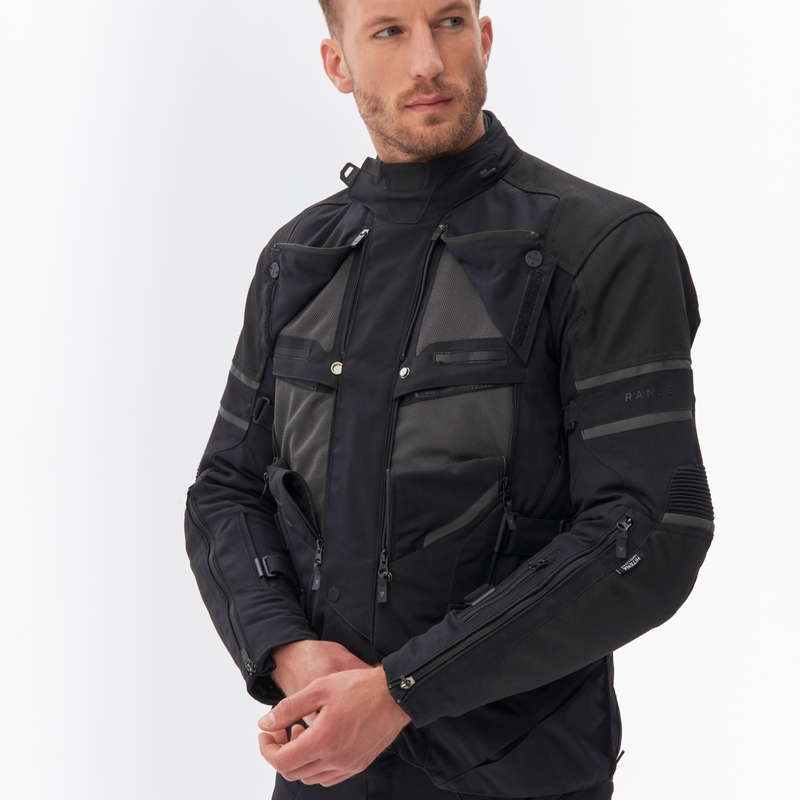 Rebelhorn Range Schwarze Motorradjacke