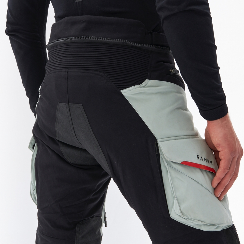 Rebelhorn Range Motorradhose grau-schwarz-rot